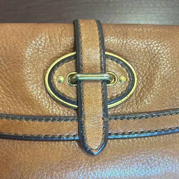 Fossil Vintage Leather Clutch Tan Billfold Card Wallet - Picture 5 of 16